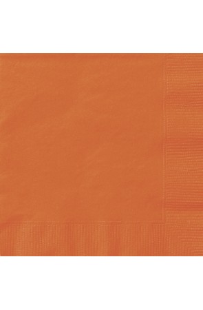 20 servilletas naranjas (33x33 cm) - Línea Colores Básicos