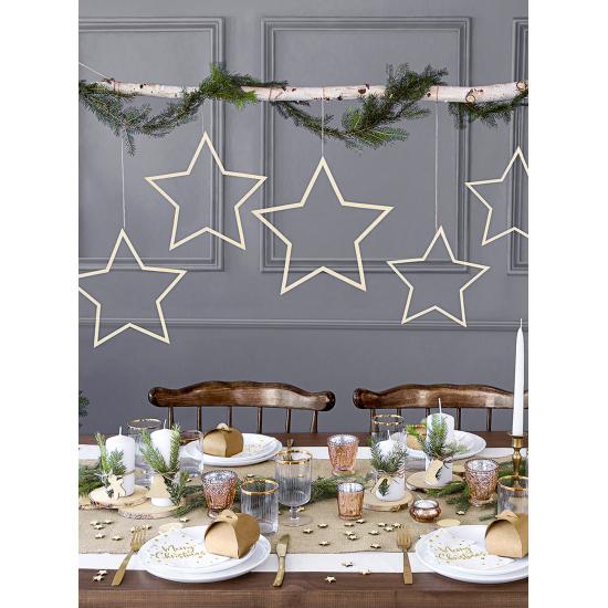 20 servilletas navideñas Merry Christmas con forma de árbol (16 x 16,5 cm)