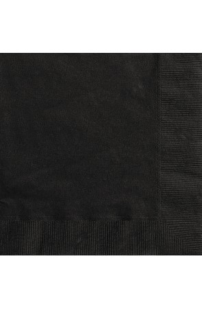20 servilletas negras (33x33 cm) - Línea Colores Básicos