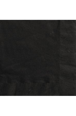 20 servilletas negras (33x33 cm) - Línea Colores Básicos