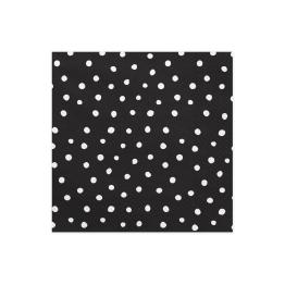 20 servilletas negras con lunares blancos de papel (33x33 cm) - Scandi Christmas Collection