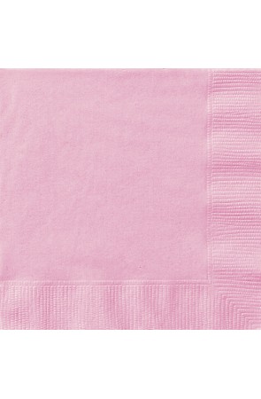 20 servilletas rosa claro (33x33 cm) - Línea Colores Básicos