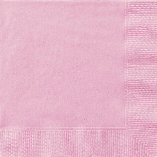 20 servilletas rosa claro (33x33 cm) - Línea Colores Básicos