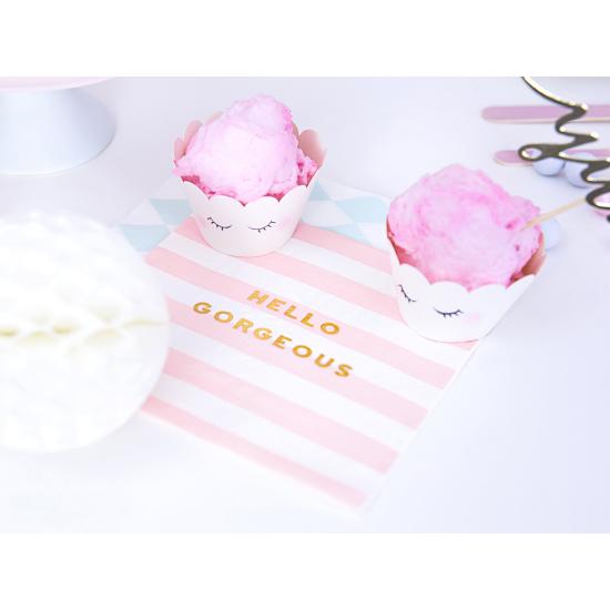 20 servilletas rosa pastel con estampado "Hello Gorgeous" de papel (33x33 cm) - Yummy