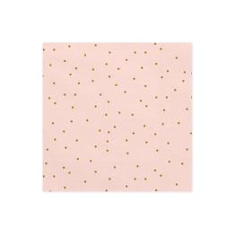 20 servilletas rosas con lunares dorados de papel (33x33 cm) - Wedding in rose colour