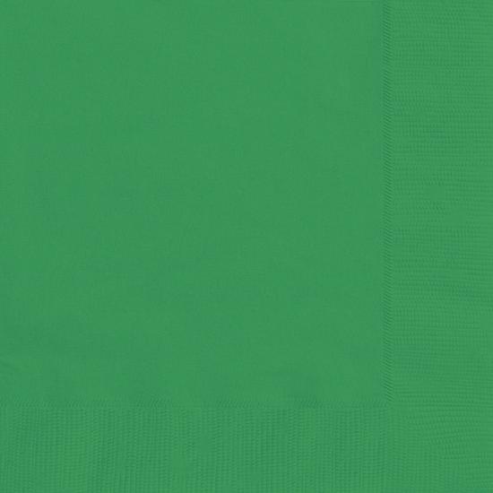 20 servilletas verde esmeralda (33x33 cm) - Línea Colores Básicos