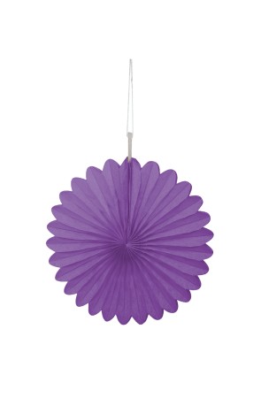 3 Abanicos de papel decorativos morados (15,2 cm) - Línea Colores Básicos