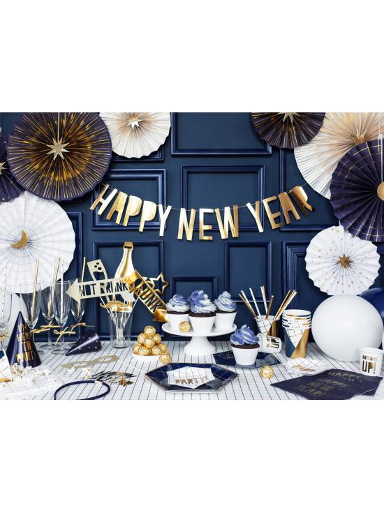 4 abanicos de papel decorativos blancos