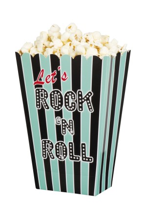 4 tazones de palomitas de maíz Rock 'n Roll