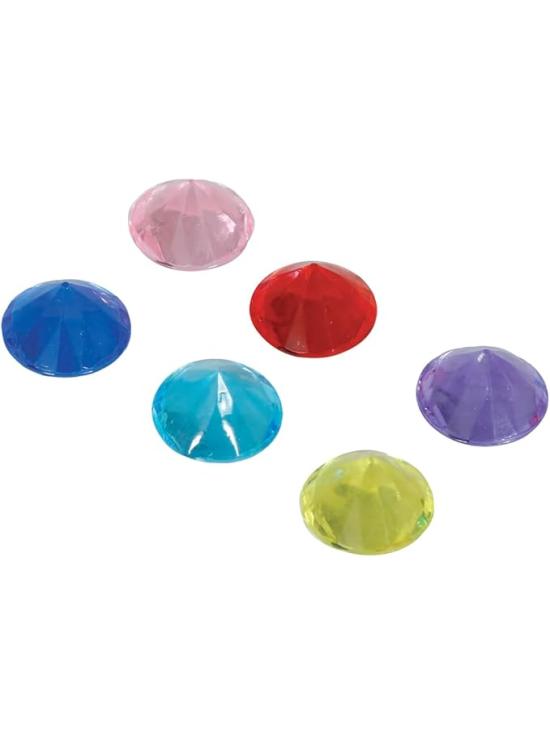 50 Diamantes Decorativos Multicolor (1,5 cm) - Accesorios para Fiestas y Eventos