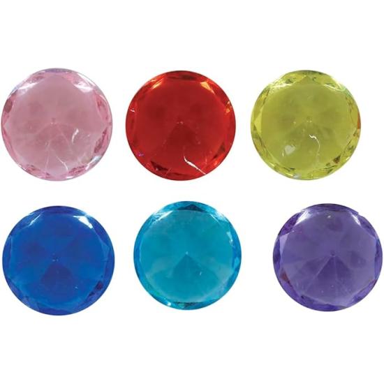 50 Diamantes Decorativos Multicolor (1,5 cm) - Accesorios para Fiestas y Eventos