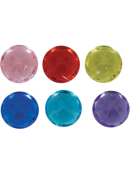 50 Diamantes Decorativos Multicolor (1,5 cm) - Accesorios para Fiestas y Eventos