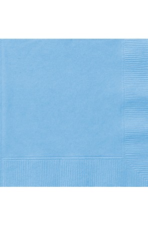 50 servilletas azul cielo (33x33 cm) - Línea Colores Básicos