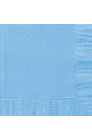 50 servilletas azul cielo (33x33 cm) - Línea Colores Básicos