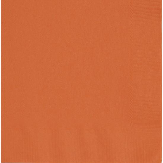 50 servilletas naranjas (33x33 cm) - Línea Colores Básicos