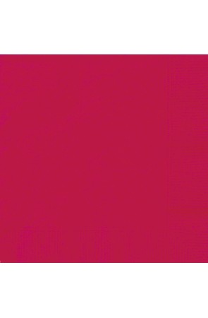 50 servilletas rojas (33x33 cm) - Línea Colores Básicos