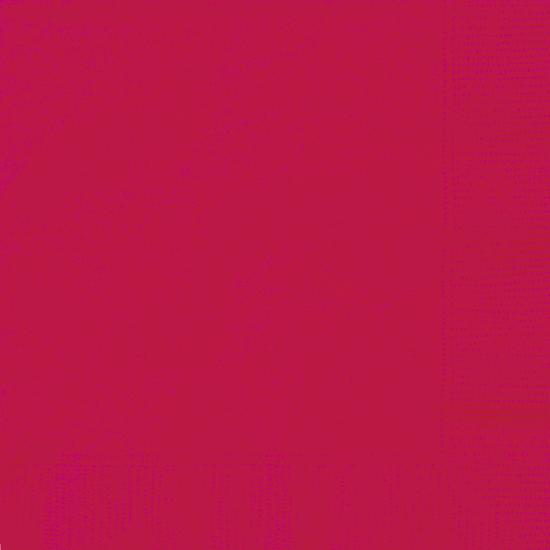 50 servilletas rojas (33x33 cm) - Línea Colores Básicos