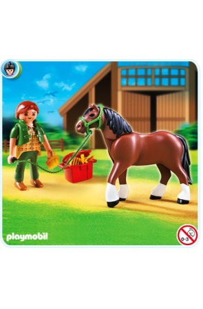 5108 Shire con Establo Rojo y Gris PLAYMOBIL