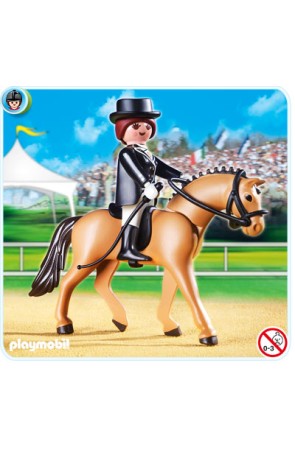 5111 Caballo de Deporte Alemán con Establo Verde y Beis PLAYMOBI