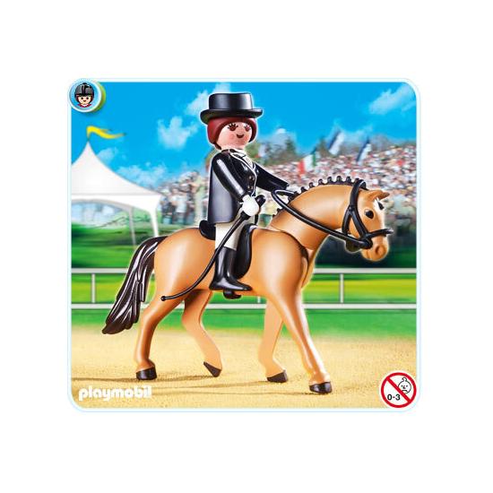 5111 Caballo de Deporte Alemán con Establo Verde y Beis PLAYMOBI