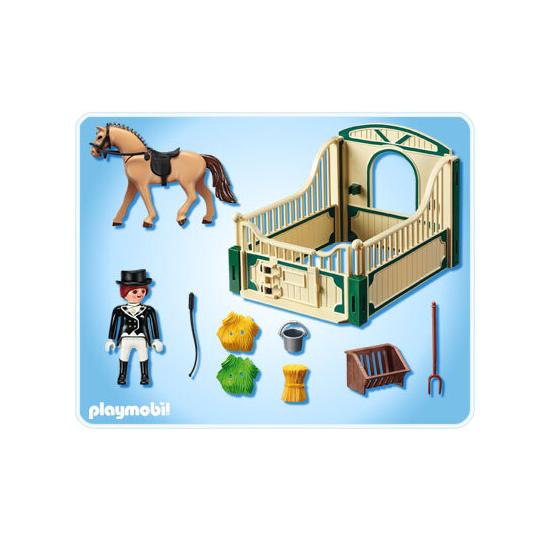 5111 Caballo de Deporte Alemán con Establo Verde y Beis PLAYMOBI