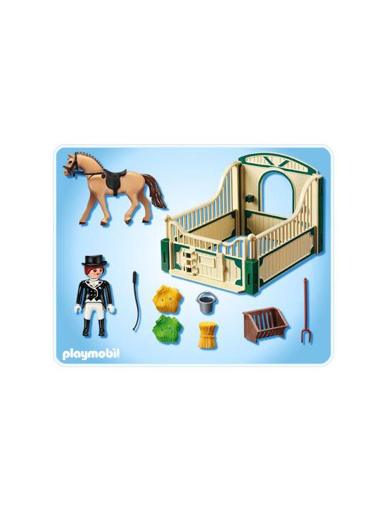 5111 Caballo de Deporte Alemán con Establo Verde y Beis PLAYMOBI