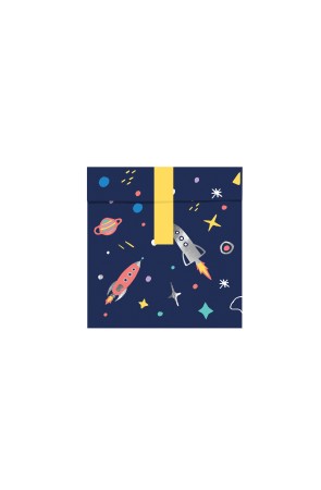 6 bolsas estampado multicolor de espacio de papel - Space Party