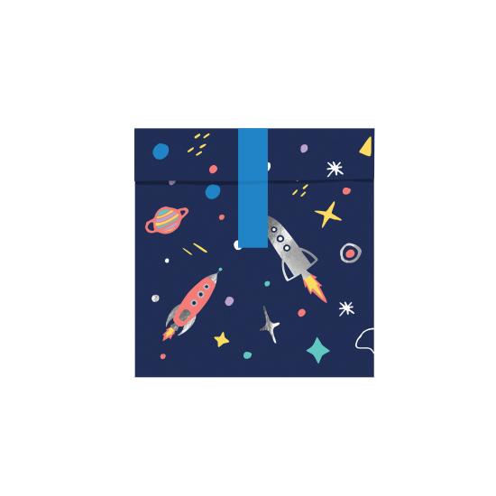6 bolsas estampado multicolor de espacio de papel - Space Party