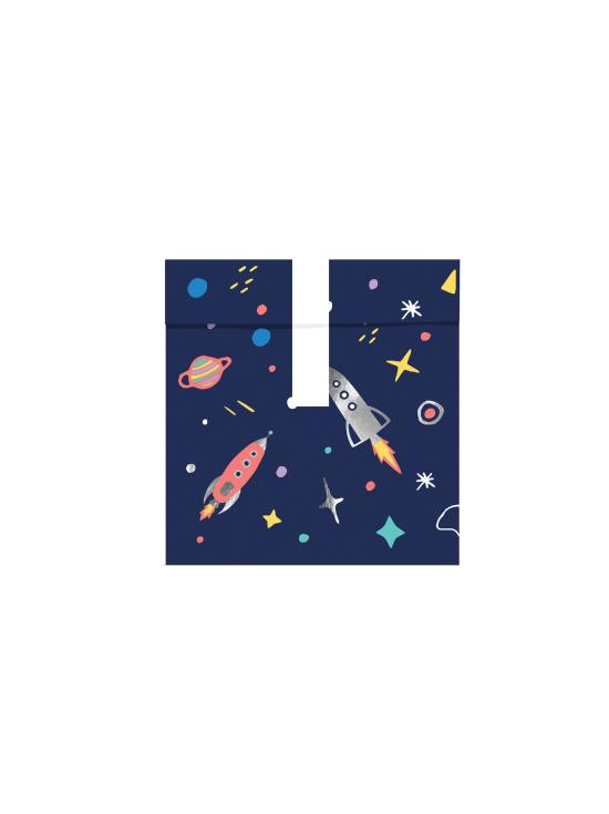 6 bolsas estampado multicolor de espacio de papel - Space Party