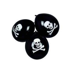 6 Globos Calavera 25 cms