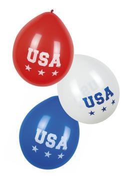 6 globos de USA - American Party (25 cm)