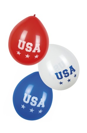 6 globos de USA - American Party (25 cm)