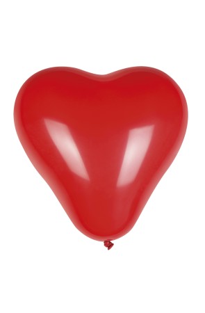 6 globos de látex con forma de corazón (25 cm)
