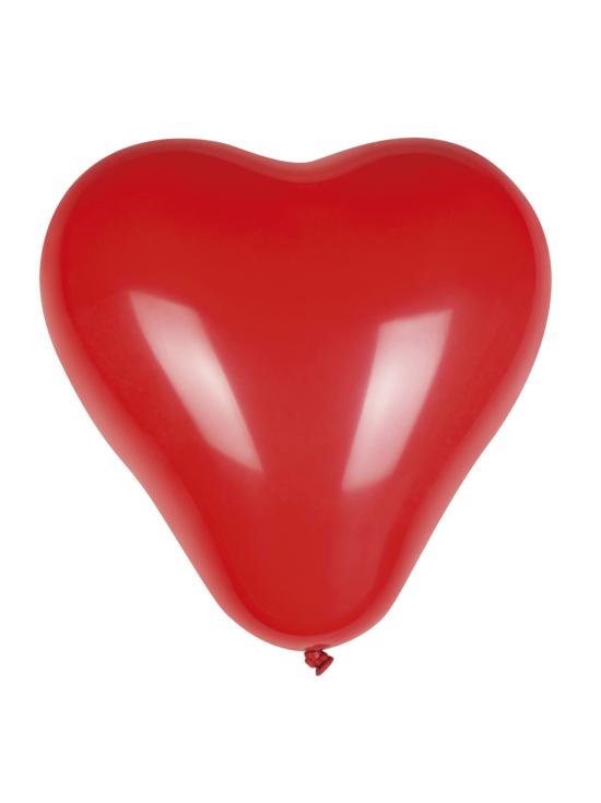 6 globos de látex con forma de corazón (25 cm)