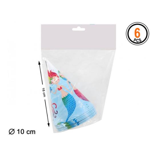 6 Gorros Fiesta Sirenita 6 Gorros Fiesta Sirenita