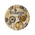 6 platos Steampunk marrón (23 cm) - Steampunk Collection