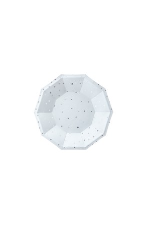 6 platos azul pastel con estrellas doradas de papel (18 cm)