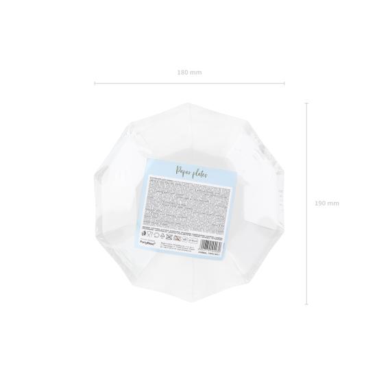 6 platos azul pastel con estrellas doradas de papel (18 cm) 6 platos azul pastel con estrellas doradas de papel (18 cm)