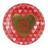 6 platos con corazones - Love You (23 cm)