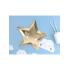 6 platos con forma de estrella con pestañas y coloretes (27cm) - Golden Sky