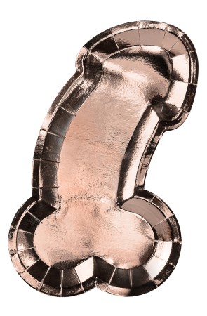 6 platos con forma de pene (26 cm) - Bachelorette party