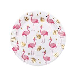 6 platos de flamencos (23 cm) - Flamingo Party