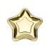 6 platos dorados con forma de estrella de papel (23 cm) - Princess Party