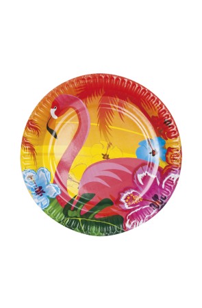 6 platos flamenco hawai (23cm) - Hibiscus