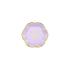 6 platos morados pastel con borde dorado "Good vibes only" de papel (13 cm) - Yummy