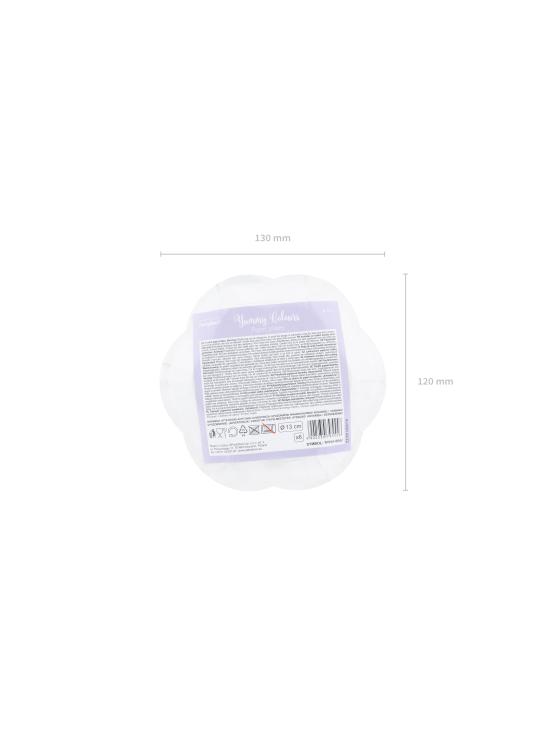 6 platos morados pastel con borde dorado "Good vibes only" de papel (13 cm) - Yummy