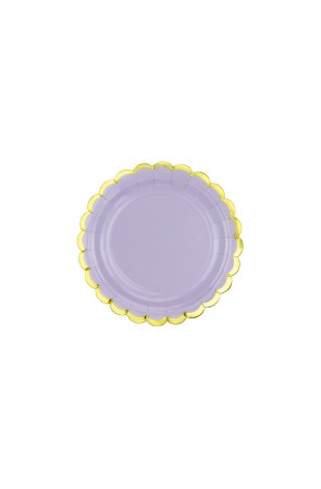 6 platos morados pastel de papel (18 cm) - Yummy