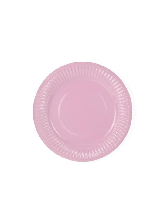 6 platos multicolor de papel (18 cm) - Pastelove