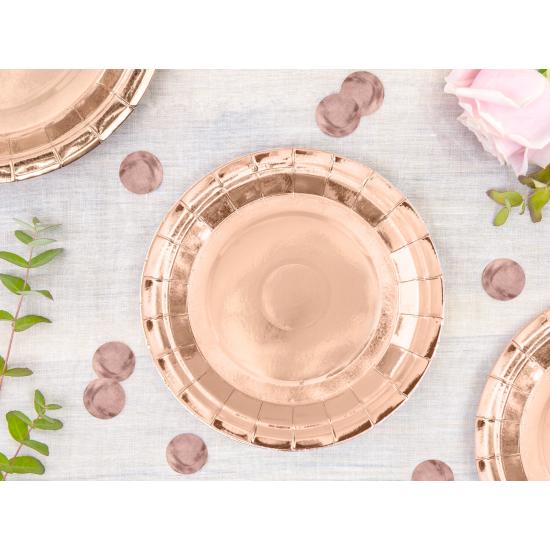 6 platos oro rosas de papel - Vintage Birthday (18 cm) 6 platos oro rosas de papel - Vintage Birthday (18 cm)