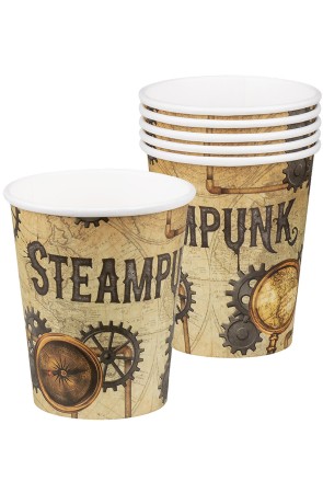 6 vasos Steampunk marrón - Steampunk Collection